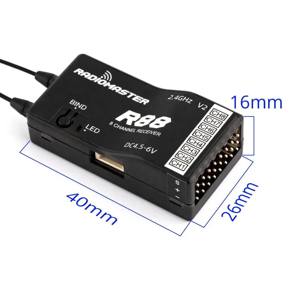 RadioMaster R88 V2.0 8ch SFHSS - Receiver Sbus 8Ch avaliação e preço