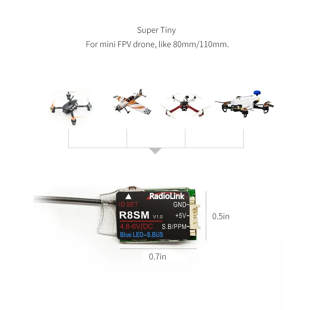 Radiolink R8SM, receptor RC mi - Receiver Sbus 8Ch avaliação e preço