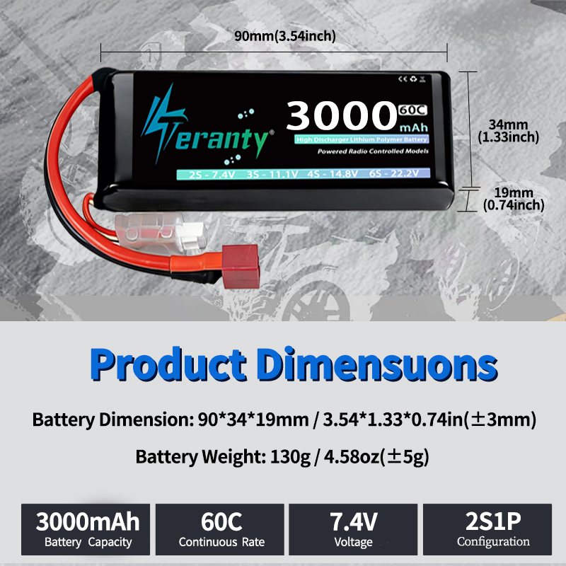Bateria Lipo TERANTY 2S 3000mA - Rc Hobby Vehicles avaliação e preço