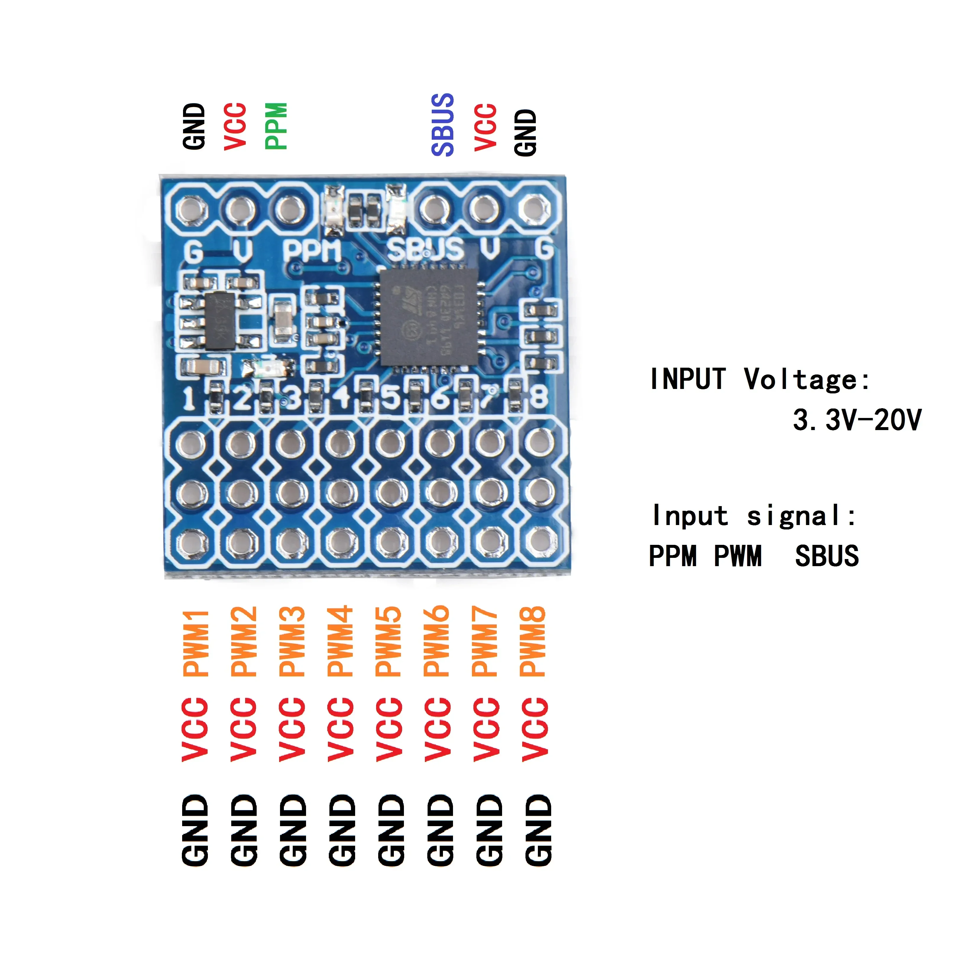Conversor JHEMCU SPP-SBUS 8CH  - Receiver Sbus 8Ch avaliação e preço